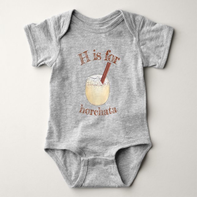 Horchata Orxata Mexican Spanish Beverage Drink Baby Bodysuit (Front)