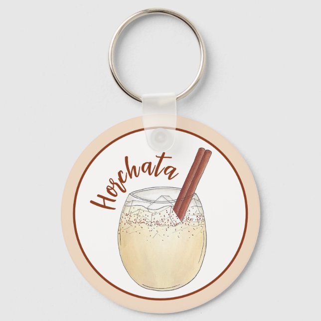 Horchata Orxata Mexican Spanish Beverage Drink Keychain (Front)