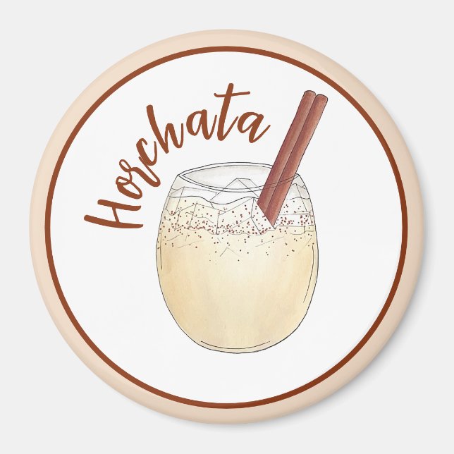 Horchata Orxata Mexican Spanish Beverage Drink Magnet (Front)