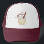 Horchata Orxata Mexican Spanish Beverage Drink Trucker Hat<br><div class="desc">Design features an original food-themed marker illustration of a glass of horchata. A beverage popular in Spain, as well as in Latin American countries including Mexico, Ecuador, and Guatemala, horchata usually consists of a plant-based milk (horchata de arroz, a rice milk based drink, is popular in Mexico and Guatemala, while...</div>