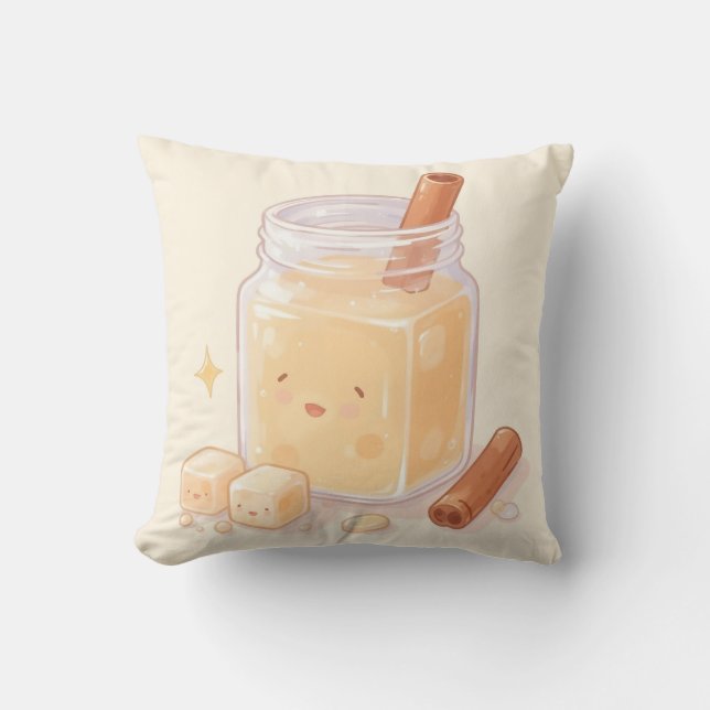 Horchata Throw Pillow (Front)