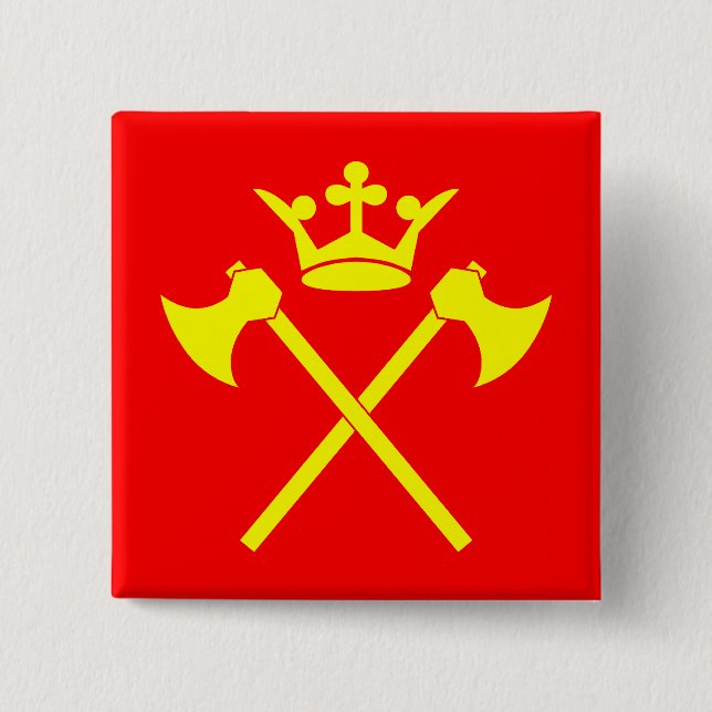 Hordaland, North Korea Pinback Button (Front)