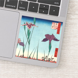 Horikiri Iris Garden, 1857 by Utagawa Hiroshige Sticker