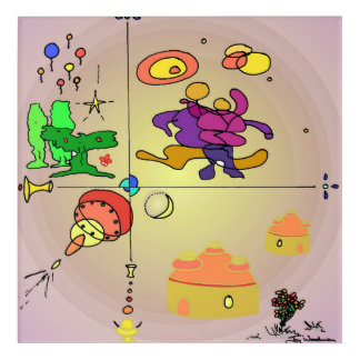 Horizon 1 Wall Art Mauve Mutlicolour