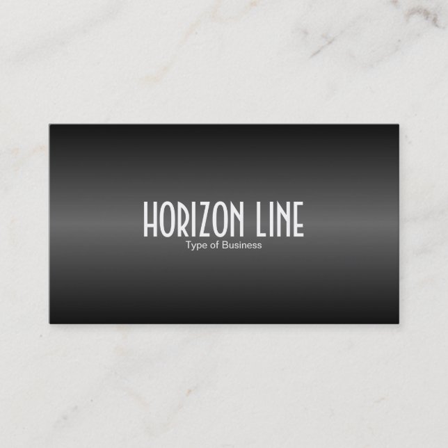 Horizon Line - Black and Gray Business Card (Front)