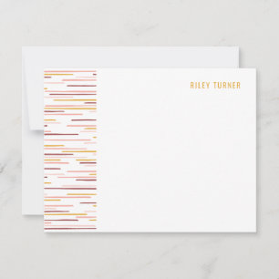 Horizon Lines Stationery Note Card - Honey
