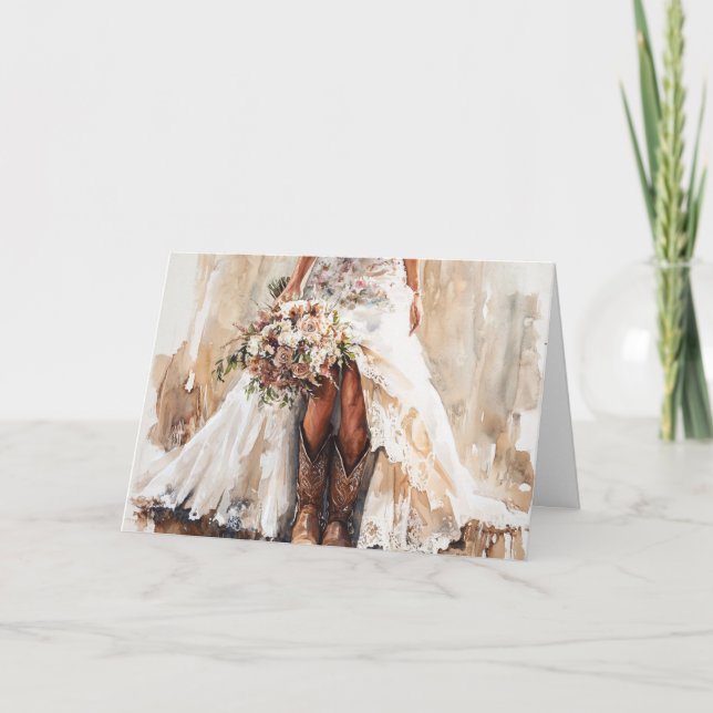 Horizon-Stretching Love for the Western Bride Card (Front)