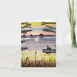 Horizon Sun, With Text, 4" x 5.6" Card