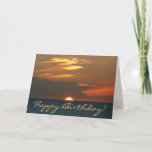 Horizon Sunset Birthday Card (Blank Inside)