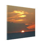 Horizon Sunset Colorful Seascape Photography Canvas Print