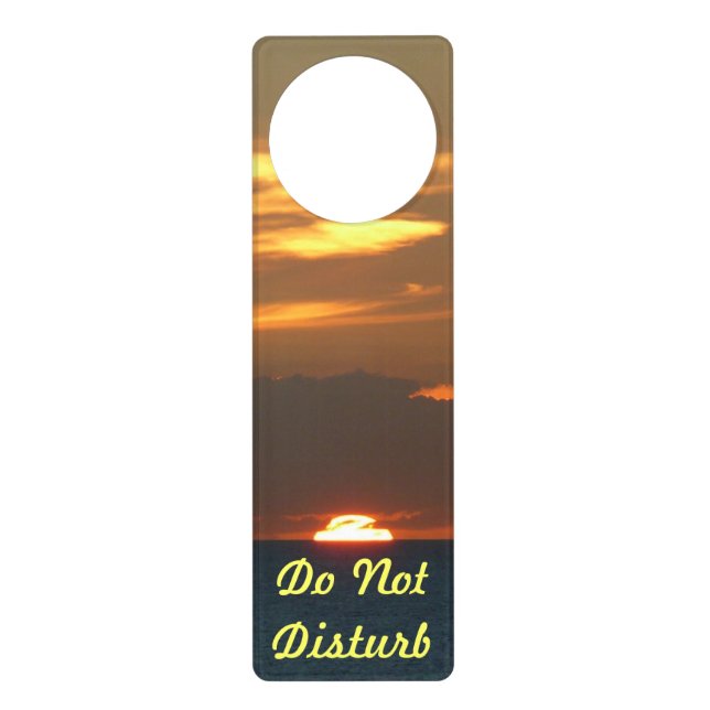 Horizon Sunset Colorful Seascape Photography Door Hanger (Front)
