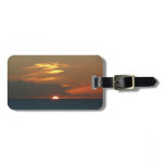 Horizon Sunset Colorful Seascape Photography Luggage Tag