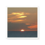 Horizon Sunset Colorful Seascape Photography Napkins