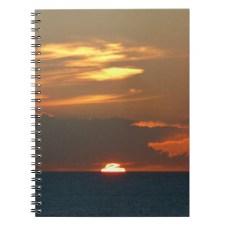 Horizon Sunset Colorful Seascape Photography Notebook