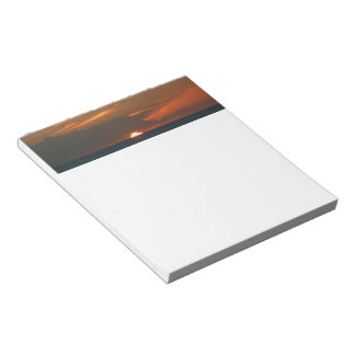 Horizon Sunset Colorful Seascape Photography Notepad