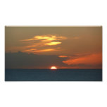 Horizon Sunset Colorful Seascape Photography Photo Print