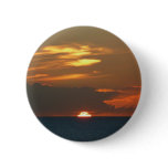 Horizon Sunset Colorful Seascape Photography Pinback Button