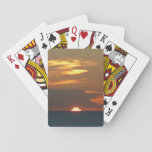 Horizon Sunset Colorful Seascape Photography Poker Cards