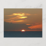 Horizon Sunset Colorful Seascape Photography Postcard
