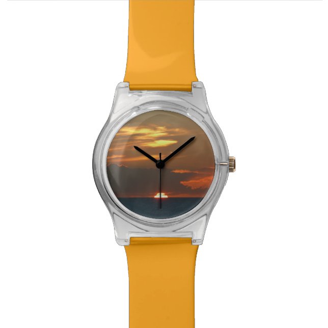 Horizon Sunset Colorful Seascape Photography Watch (Close Up)