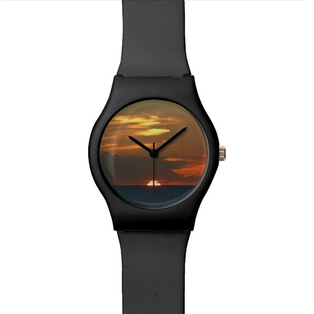 Horizon Sunset Colorful Seascape Photography Watch (Close Up)