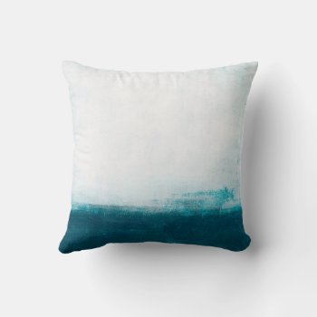 'horizon' Teal Abstract Art Throw Pillow by T30Gallery at Zazzle