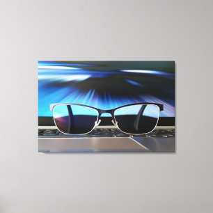 Horizon through glasses canvas print
