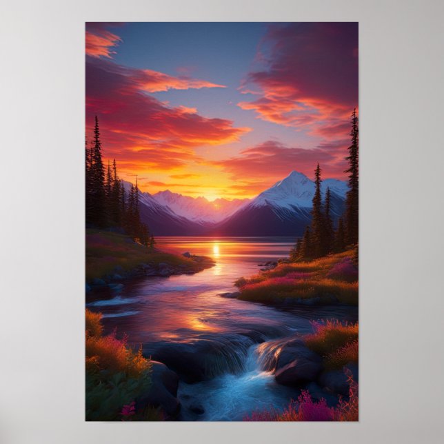 Horizon's Embrace, River's Journey Poster (Front)