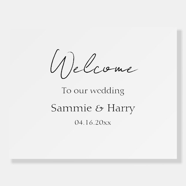 Horizontal Acrylic welcome sign  (Front)