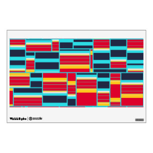 Horizontal and vertical stripes wall decal