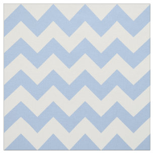 Horizontal Baby Blue & White Zigzag Geometric Fabric