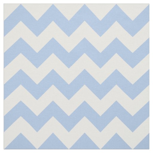 Horizontal Baby Blue & White Zigzag Geometric Fabric
