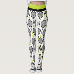 🎾Horizontal Black and green tennis🎾 Leggings