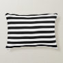 Horizontal Black and White Stripe Pattern Decorative Pillow