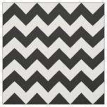 Horizontal Black and White Zigzag Pattern Fabric