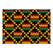 Horizontal Black, Green, Red, Yellow Kente Cloth (Front Horizontal)