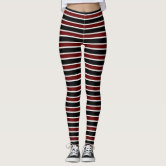 Black and White Stripes Horizontal Leggings