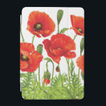 Horizontal border with red poppy iPad mini cover<br><div class="desc">Vector seamless horizontal border with red poppy. Red flower and green grass  © and ® Bigstock® - All Rights Reserved.</div>