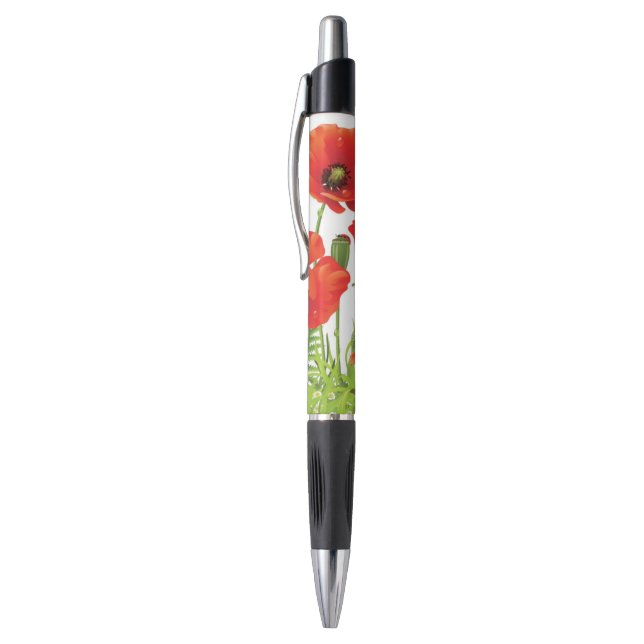 Horizontal border with red poppy pen (Top (Vertical))