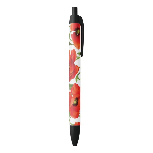 Horizontal border with red poppy pen (Bottom (Vertical))