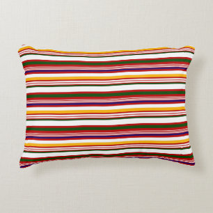 Horizontal Candy Stripes Accent Pillow