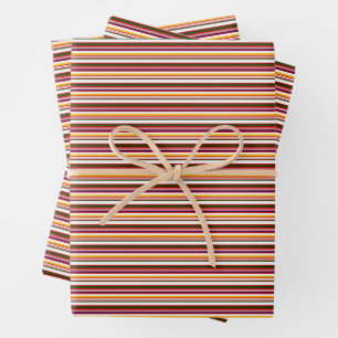 Horizontal Candy Stripes (small scale) Wrapping Paper Sheets
