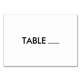 Horizontal Celebration General Table Number Card