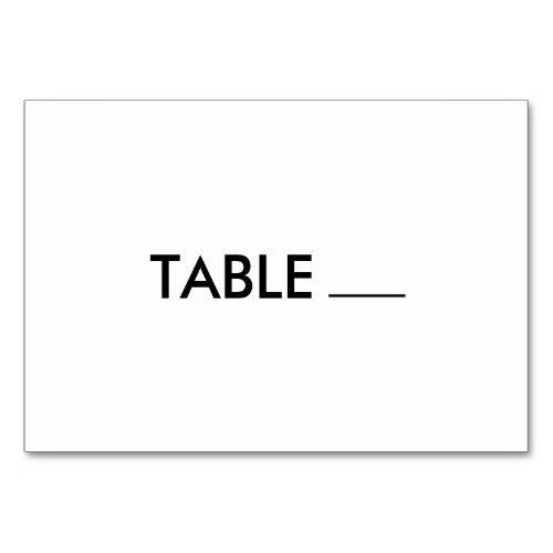 Horizontal  Celebration General Table Number Card