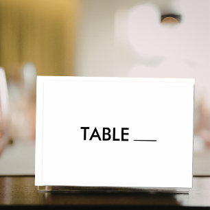 Horizontal  Celebration General Table Number Card