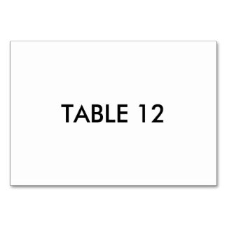 Horizontal Celebration Single Table Number Card