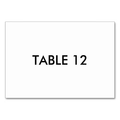 Horizontal Celebration Single Table Number Card