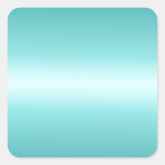 Horizontal Celeste and Teal Gradient Square Sticker