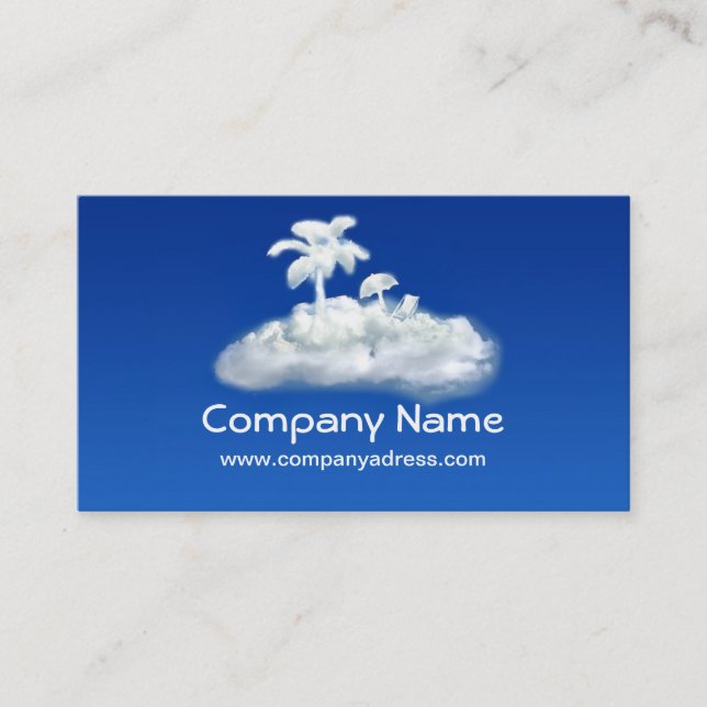 horizontal design tourism agency business card (Front)