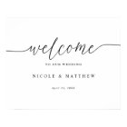 Horizontal Elegant Script Wedding Welcome Sign